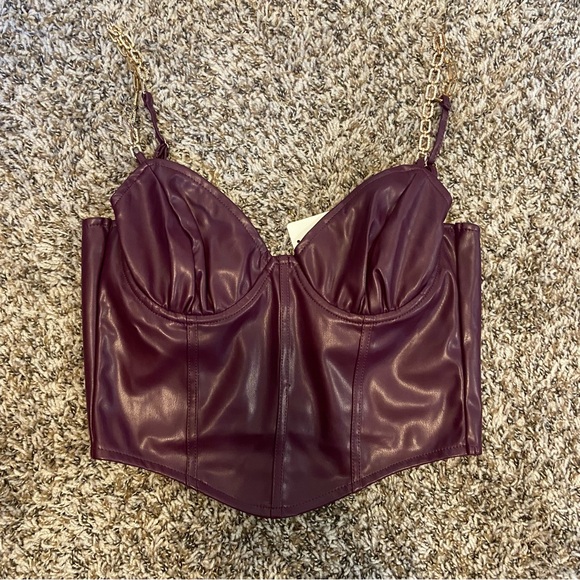 Windsor Corset Top, Small, Plum - Picture 3 of 9